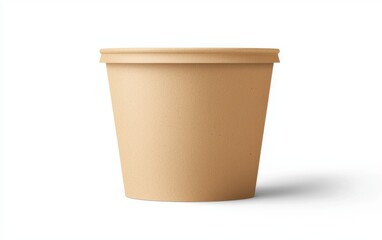 Stylish food-grade kraft paper bowl, modern eco-friendly packaging design, soft directional lighting, isolated product mockup