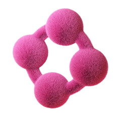 Fluffy abstract shape isolated on white background. 3d design element.