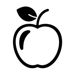 Apple fruit icon in outline style