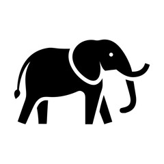 Fototapeta premium Elephant animal silhouette icon