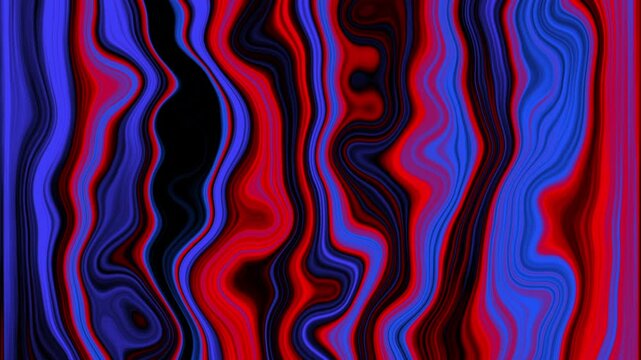 Abstract Liquid Fractual Motion Graphics Blue Red Black Mixture