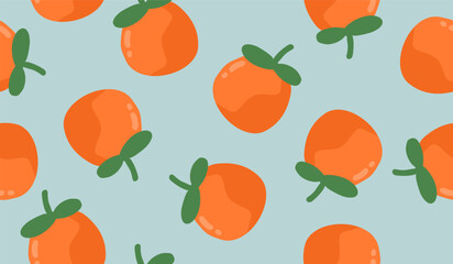 Cute orange fruits pattern background vector design