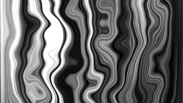 Abstract Liquid Fractual Motion Graphics White Gray Black Mixture