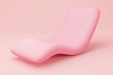Pink lounge chair, minimalist design