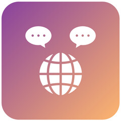 Vector Design Global Chat Icon Style