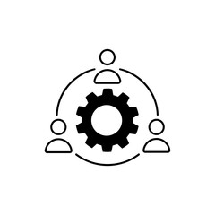 Team vector icon. Teamwork illustration sign. Development symbol. Progress  logo. 