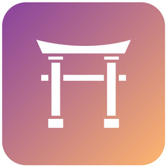 Vector Design Torii Gate Icon Style