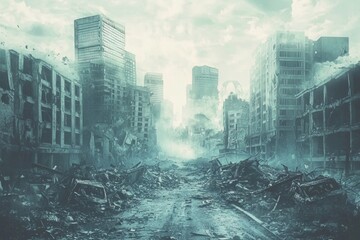 A haunting portrayal of a city devastated by war.