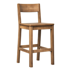 Simple Wooden High Chair for Modern Dining Spaces