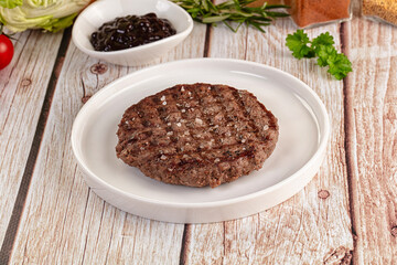 Grilled juicy beef cutlet for burger