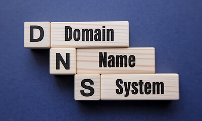 DNS - Domain Name System Explained with Wooden Block Letters