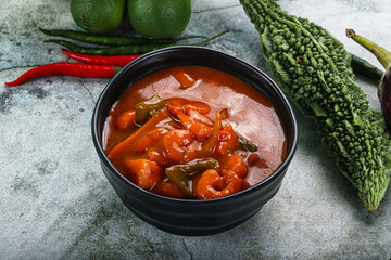 Thai red curry with prawn