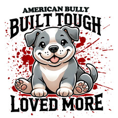 American Bully, Cute Designs, Print on Demand Designs, PNG Format, Typography
