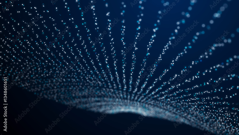 Poster polygonal background with dots and lines. network connection structure. science and technology. 3d