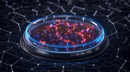 Futuristic smart contact lens showcasing advanced health monitoring and vision enhancement features