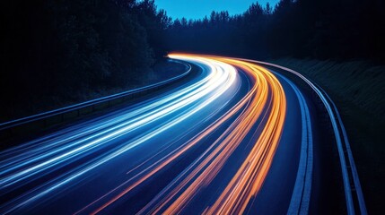 Night Highway: A Symphony of Lights and Speed