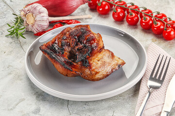 Roasted pork knuckle with bone