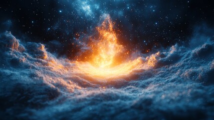 A glowing light particle suspended in space with a slowed motion effect, representing a breakthrough in physics, showcasing a dynamic concept of particle behavior