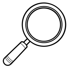 Simple Magnifying Glass Icon Vector Design.