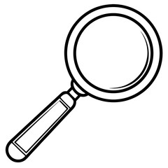 Simple Magnifying Glass Icon Vector Design.