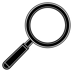 Simple Magnifying Glass Icon Vector Design.