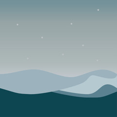 vector illustration of mountain landscape 