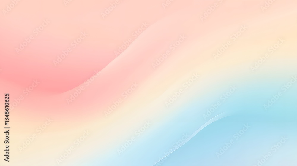 Poster A soft gradient with overlapping colors and gentle curved shapes