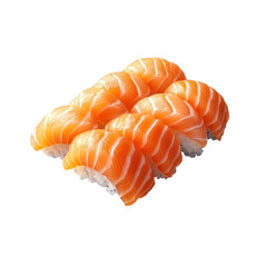 realistic salmon nigiri sushi isolated on white or transparent background