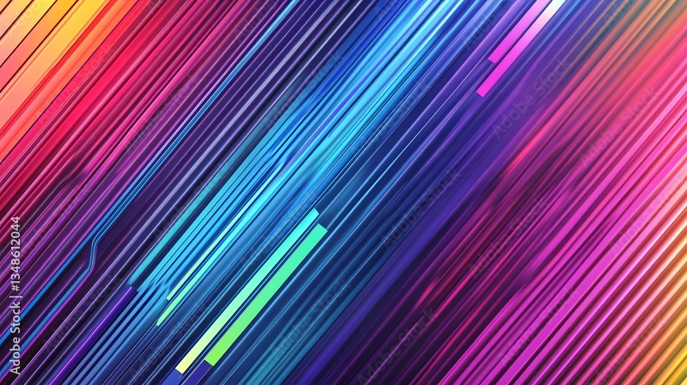 Poster colorful diagonal lines create a visually vibrant and abstract background