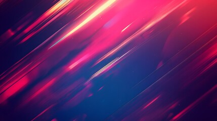 Fototapeta premium Diagonal abstract lines of vibrant colors and shining light