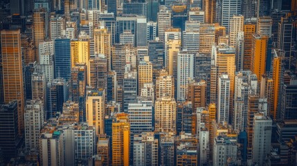 Obraz premium Futuristic Dystopian Cityscape: A Hyper-Efficient Urban Environment with No Private Spaces