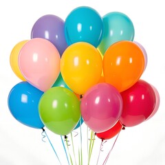 Vibrant bunch of colorful balloons for a party or celebration