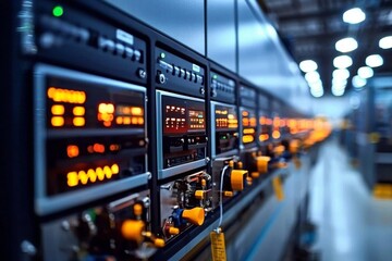A modern electrical control cabinet showcases advanced technology.