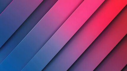 Obraz premium Diagonal overlapping gradient color bands creating abstract geometric designs