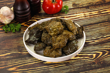 Stuffed dolma - meat in grape leaves
