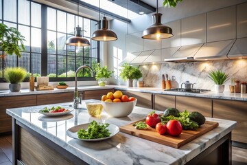 Bright Modern Kitchen with Island