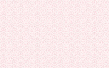 シームレスな和柄和紙のパターン。桃色、桜青海波模様。