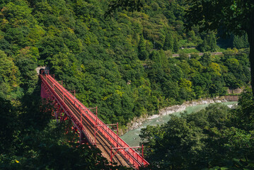 やまびこ展望台から見える黒部峡谷