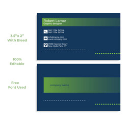Blue Green creative Business Card