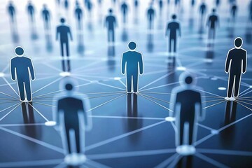 A network of connections emphasizing the importance of HR strategies. 