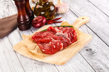 Raw beef meat for cooking