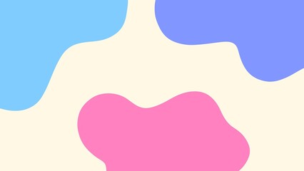 Cute aesthetics of pastel colorful waves