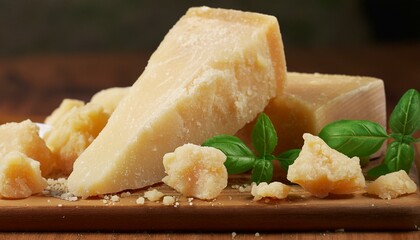 熟成パルミジャーノチーズの断面と欠片3