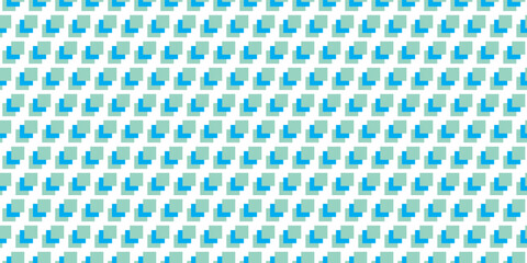 Modern abstract geometric design featuring a pattern of stacked blue and green rectangles on white background. Great for backgrounds, wallpapers, or design projects emphasizing simplicity and modernit