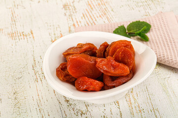 Dry sweet ripe aprocots heap
