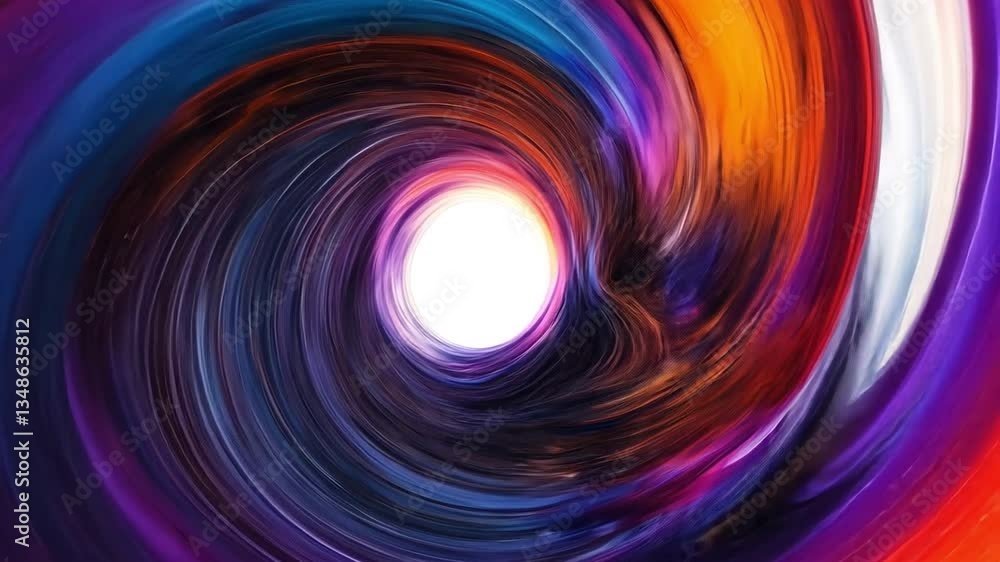 Poster whirlwind of colors: a mesmerizing swirl of vibrant hues forms an abstract vortex, drawing the viewe