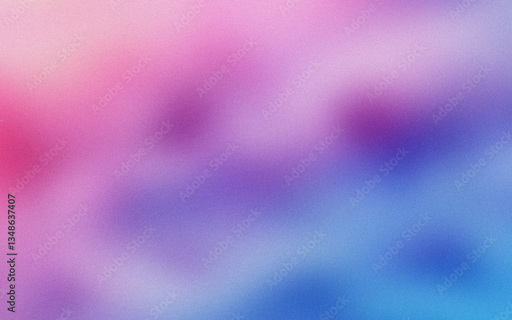 Poster Abstract gradient background with purple blue grainy effect. Blurred texture with digital noise. Generative Ai