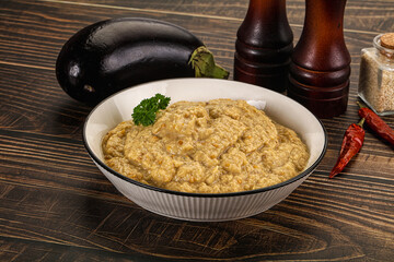 Eggplant dip - Mutabal with tahini paste