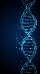 Futuristic Glowing DNA Helix Structure Representing Advanced Biotechnology