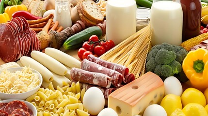 Thiamin enriched foods  essential nutritional composition for a balanced diet and healthy eating